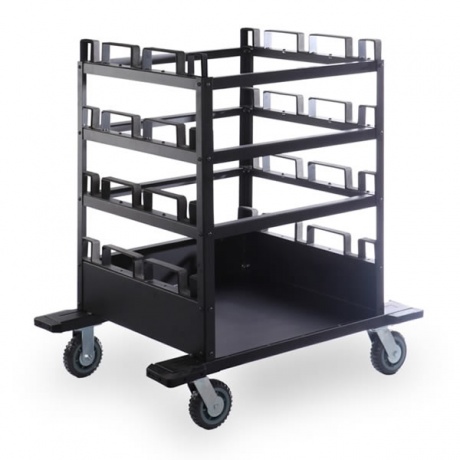12 Post Horizontal Storage Cart for Queue Barriers